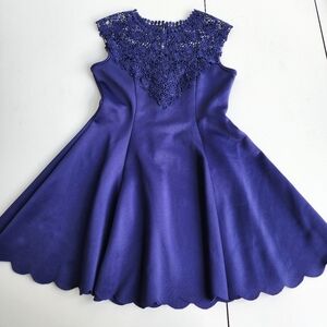 Rare Editions Purple Lace Kids Dress